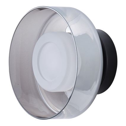 LED Sienas lampa LED/8W/230V 3000K melna/dūmakains