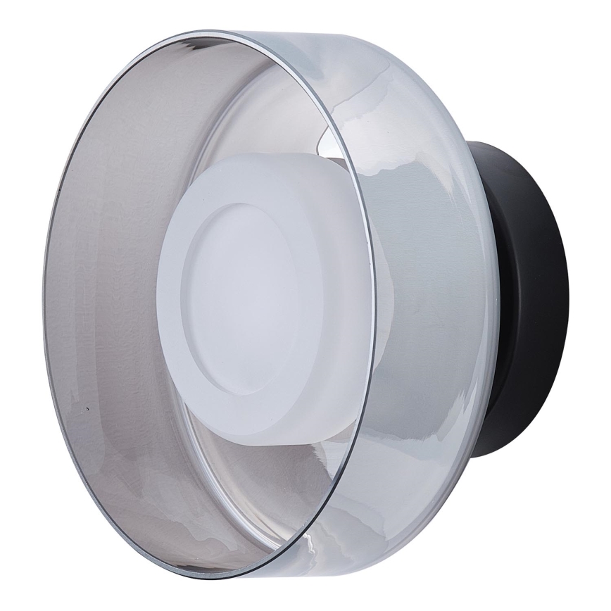 LED Sienas lampa LED/8W/230V 3000K melna/dūmakains