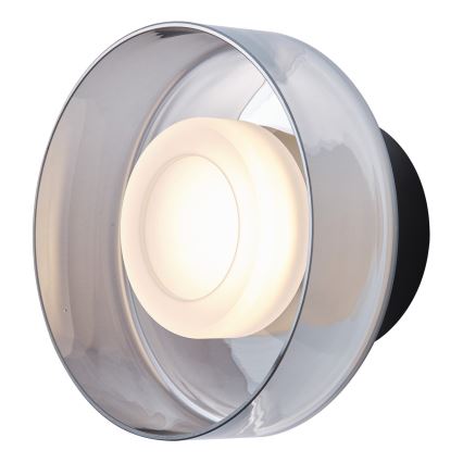 LED Sienas lampa LED/8W/230V 3000K melna/dūmakains