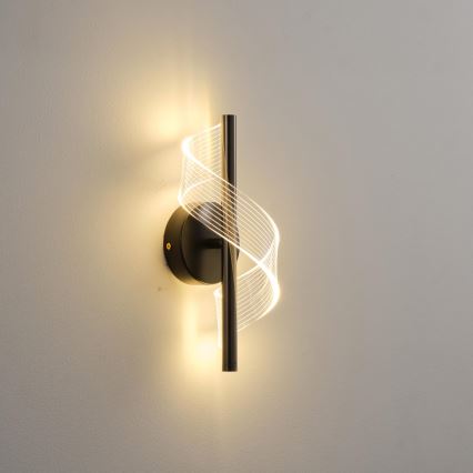 LED Sienas lampa LED/8W/230V 3000K melna