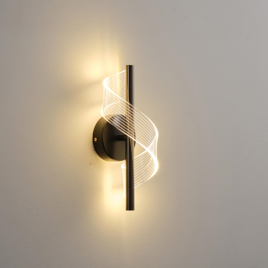LED Sienas lampa LED/8W/230V 3000K melna