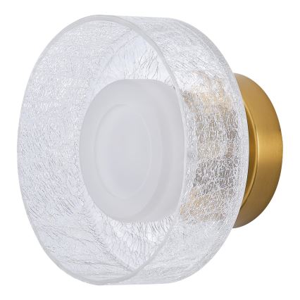 LED Sienas lampa LED/8W/230V 3000K zelta/caurspīdīga