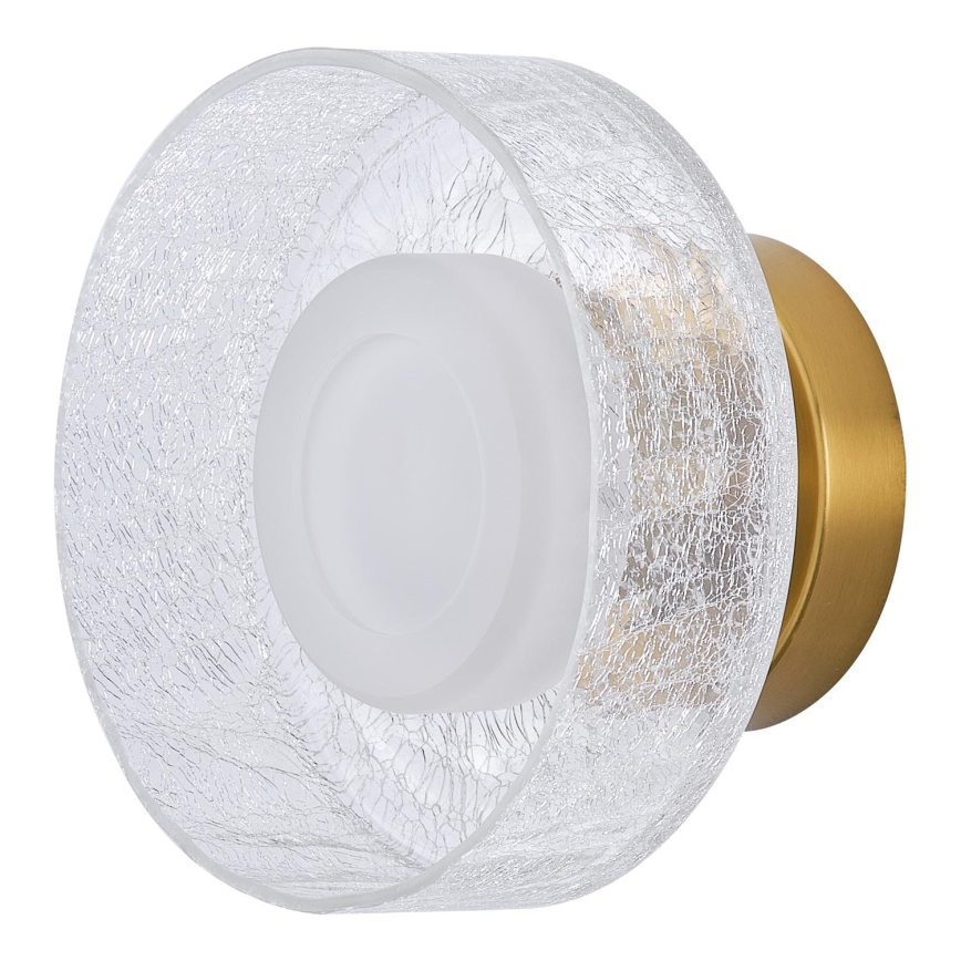 LED Sienas lampa LED/8W/230V 3000K zelta/caurspīdīga