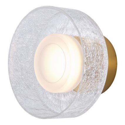 LED Sienas lampa LED/8W/230V 3000K zelta/caurspīdīga