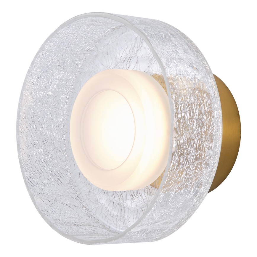 LED Sienas lampa LED/8W/230V 3000K zelta/caurspīdīga