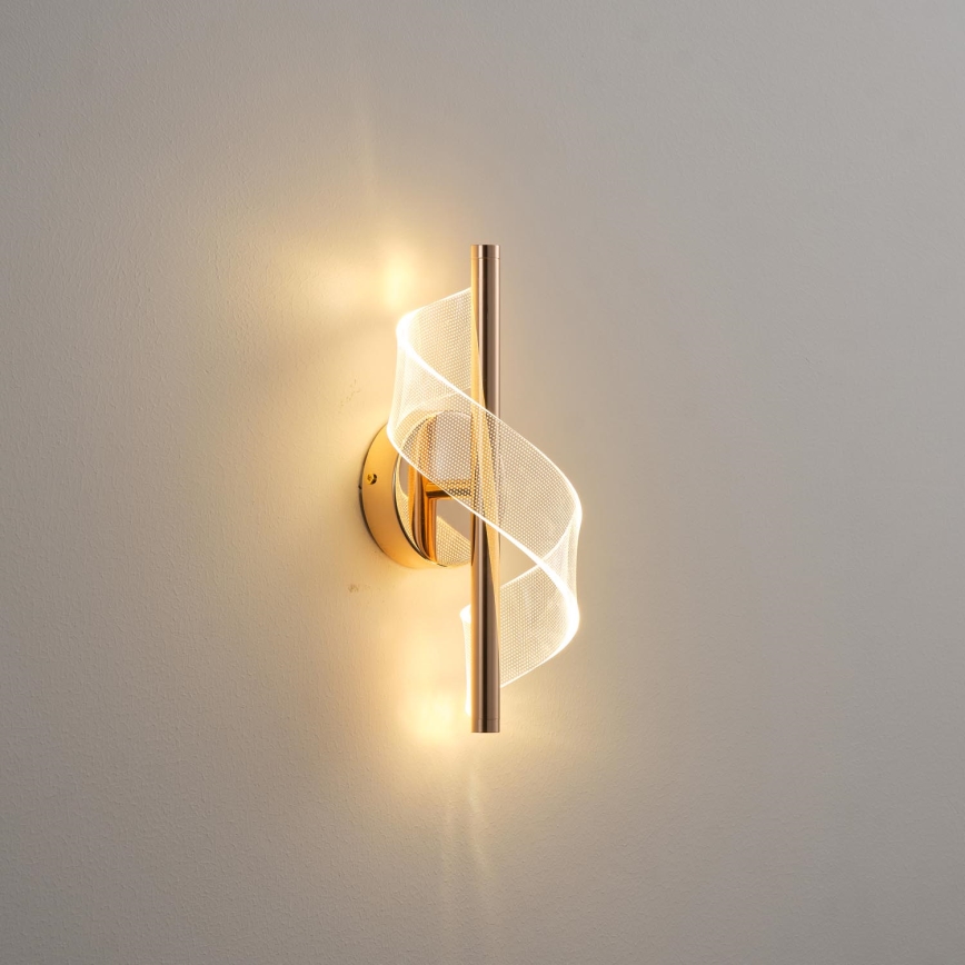 LED Sienas lampa LED/8W/230V 3000K zelta