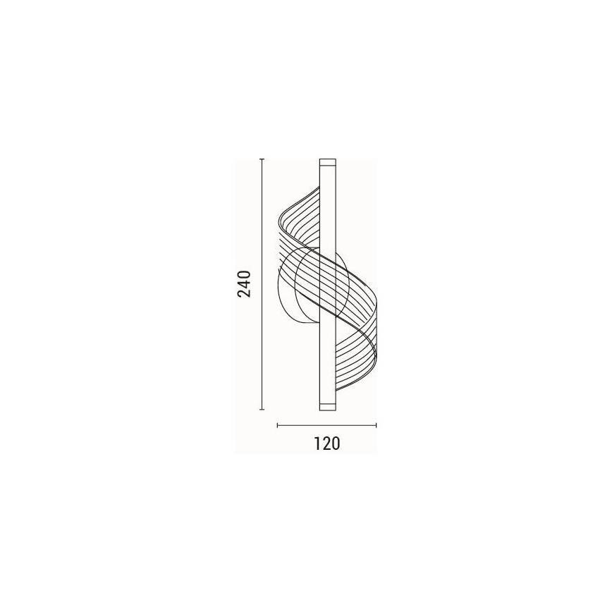 LED Sienas lampa LED/8W/230V 3000K zelta
