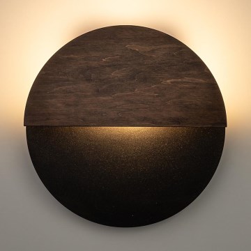 LED Sienas lampa LUNA LED/7W/230V d. 26 cm melna/brūna