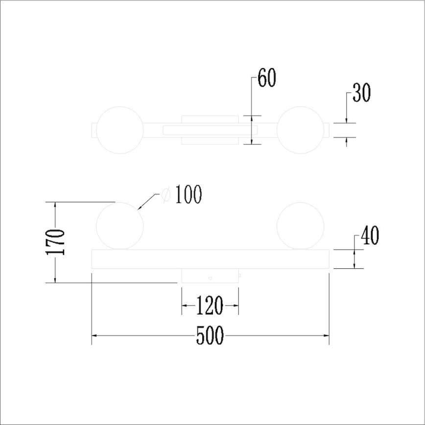 LED Sienas lampa MAGNET LED/13W/230V + 2xG9/60W 3000/4000K balta
