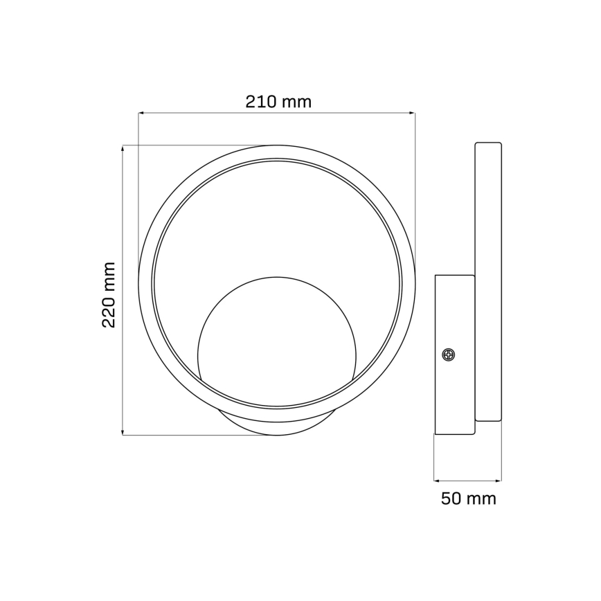 LED Sienas lampa ROMAN LED/11,5W/230V 4000K melna