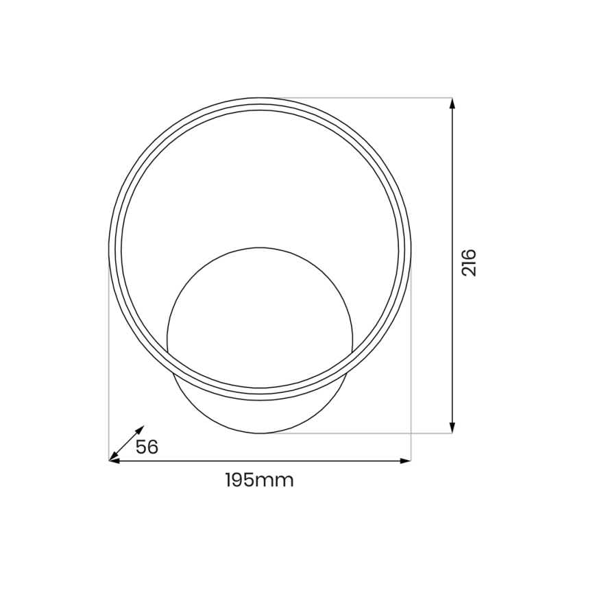 LED Sienas lampa ROTONDA LED/7W/230V zelta
