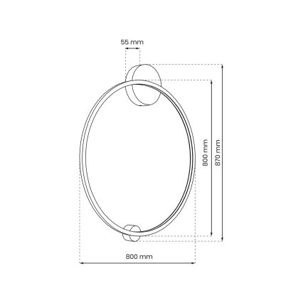 LED  Sienas lampa SATURNO LED/46W/230V d. 80 cm IP44 zelta