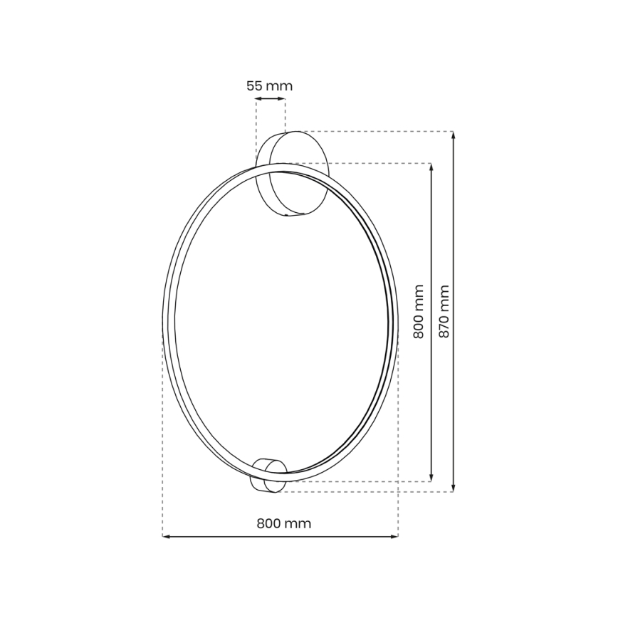 LED  Sienas lampa SATURNO LED/46W/230V d. 80 cm IP44 zelta