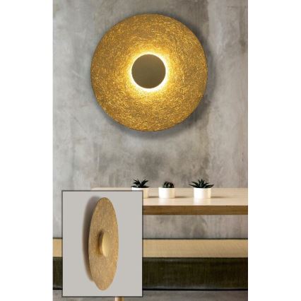 LED Sienas lampa SOLE LED/16W/230V d. 65 cm zelta