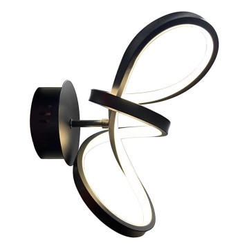 LED Sienas lampa TESORO LED/15W/230V melna
