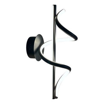 LED Sienas lampa TWIST LED/12W/230V melna