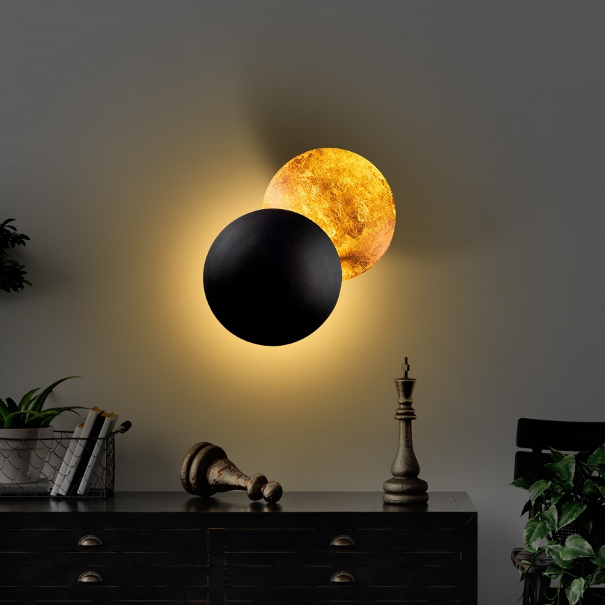 LED Sienas lampa YOSMA LED/5W/230V 3000K melna/varš
