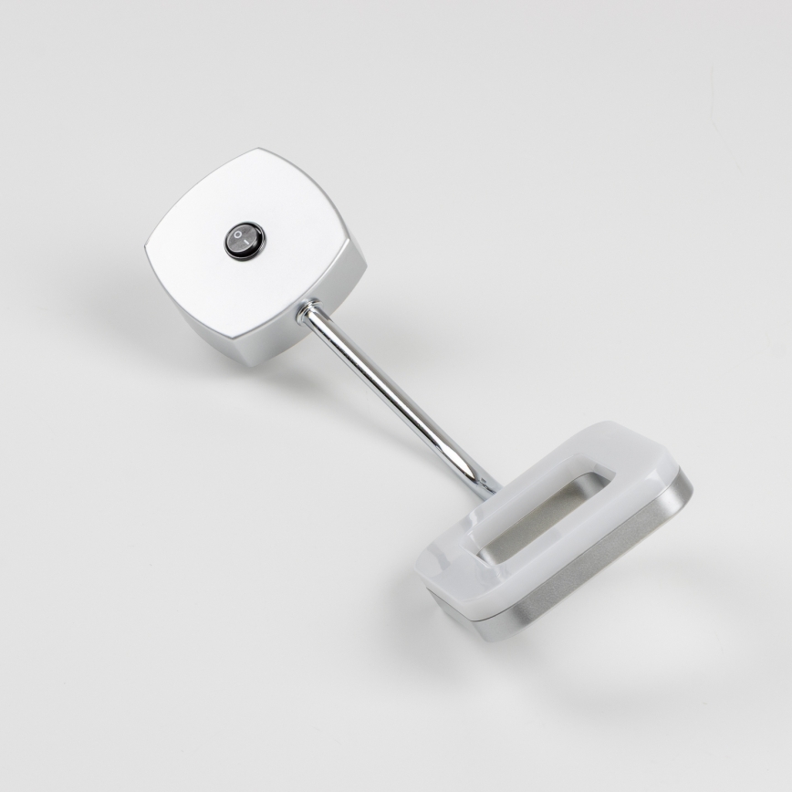 LED sienas lampiņa ar spraudni LED/3,2W/230V matēts hroms