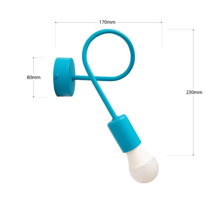 LED sienas lampiņa OXFORD 1xE27/15W/230V zila