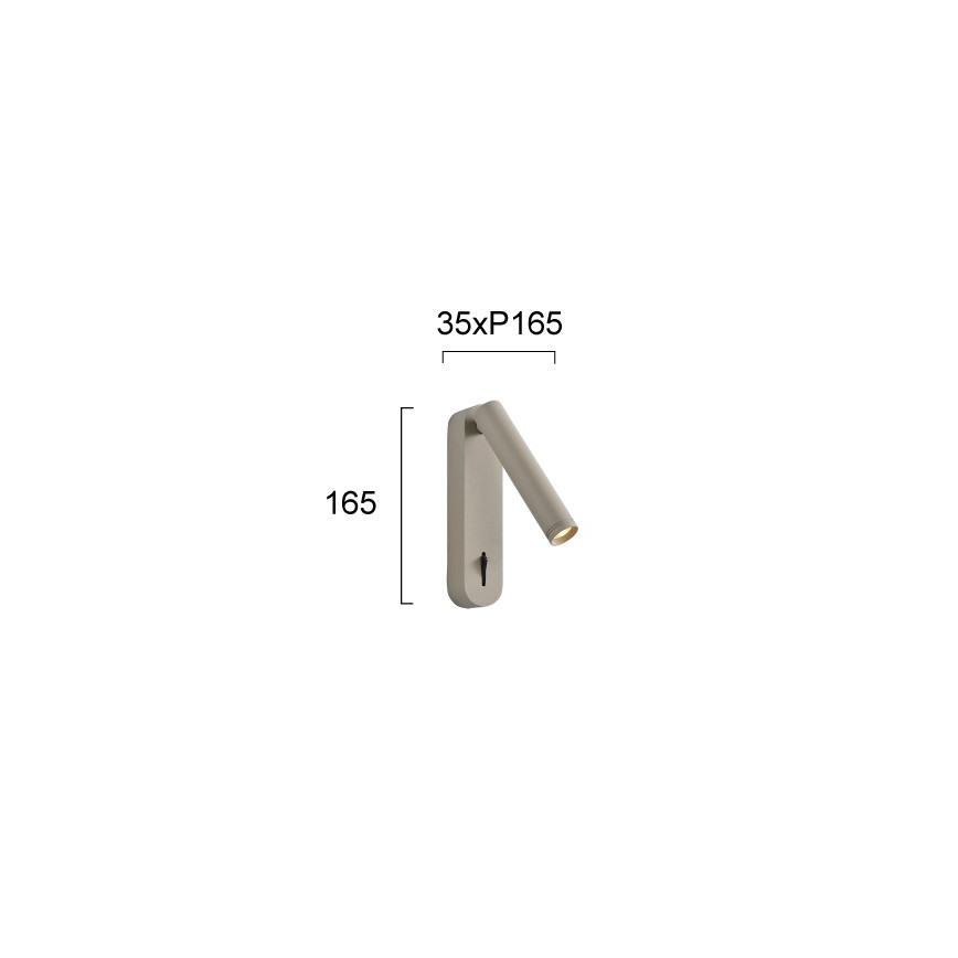 LED sienas punktveida gaismeklis ABRIEL LED/6W/230V bēšs
