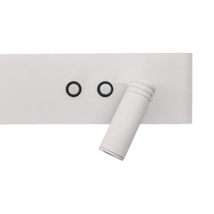 LED sienas punktveida gaismeklis RESORT LED/10W/230V + LED/3W balts labais