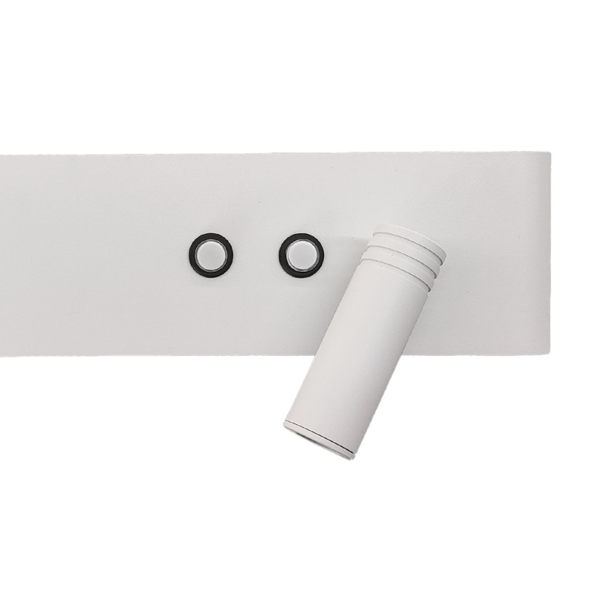 LED sienas punktveida gaismeklis RESORT LED/10W/230V + LED/3W balts labais