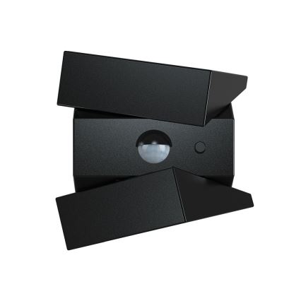 LED sienas saules gaismeklis ar sensoru LED/2,5W/3,7V 3000/4000/6000K IP65 1200 mAh melns