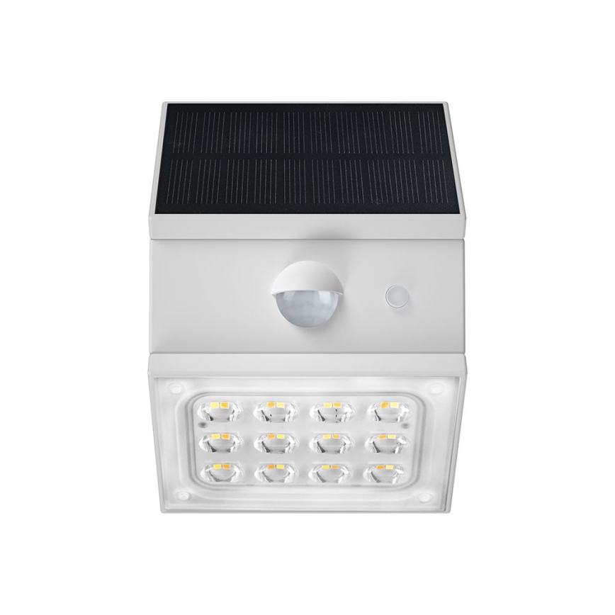 LED sienas saules gaismeklis ar sensoru LED/2,5W/3,7V 3000/4000/6000K IP65 1200 mAh balts