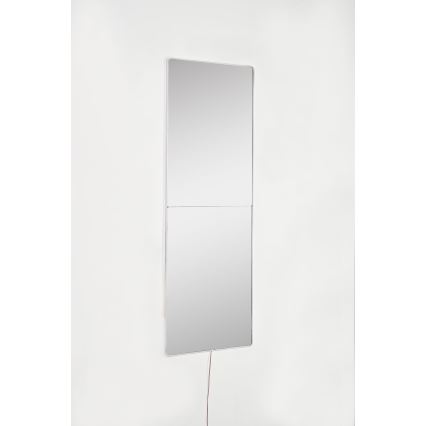 LED Sienas spogulis ar fona apgaismojumu RECTANGULAR 80x20 cm balta
