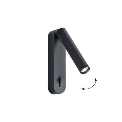LED sienas spota gaismeklis ABRIEL LED/6W/230V melns