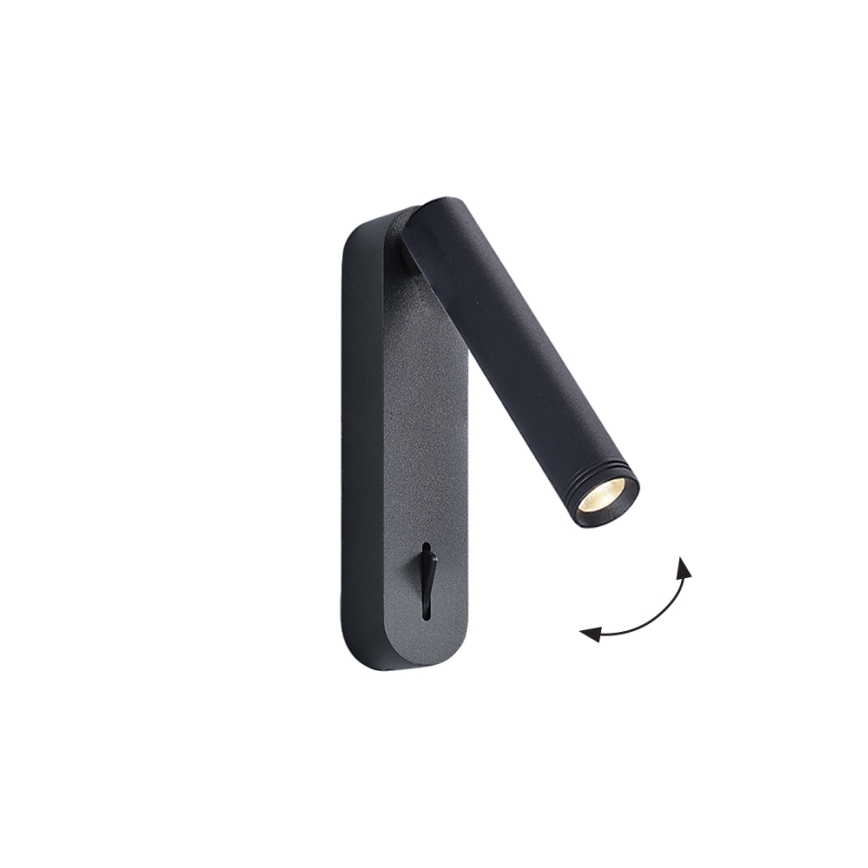 LED sienas spota gaismeklis ABRIEL LED/6W/230V melns