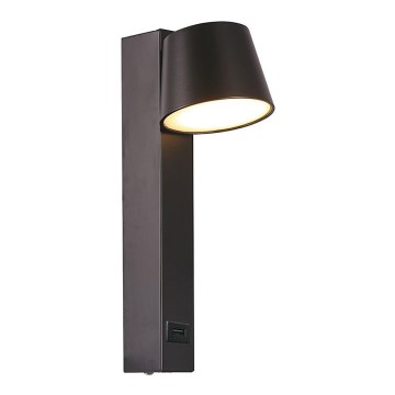LED Sienas starmetis ar USB portu LED/8W/230V 3000K