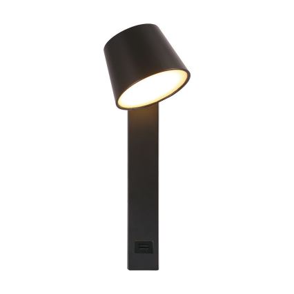 LED Sienas starmetis ar USB portu LED/8W/230V 3000K