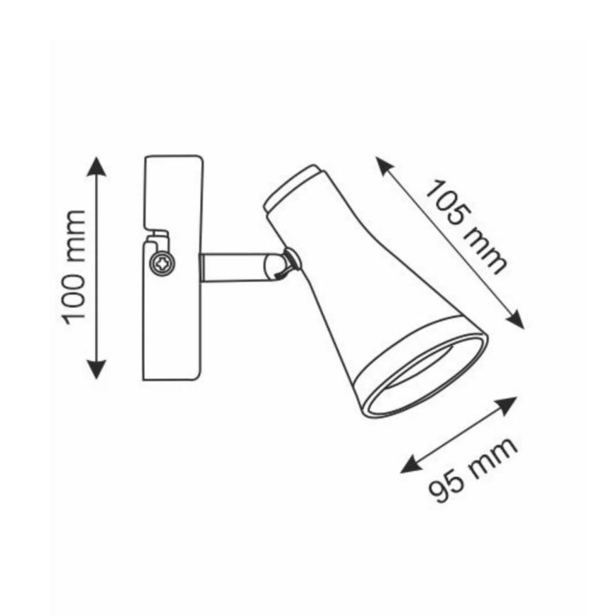 LED Sienas starmetis BERG LED/4,2W/230V melns