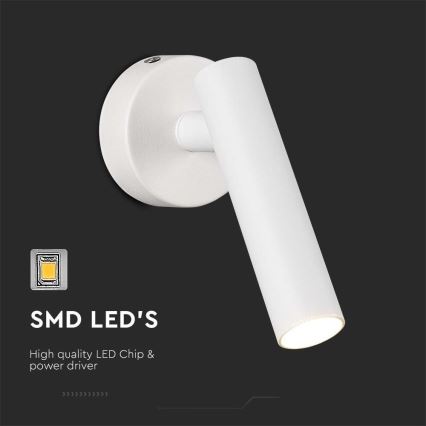 LED Sienas starmetis LED/2W/230V 3000K balta