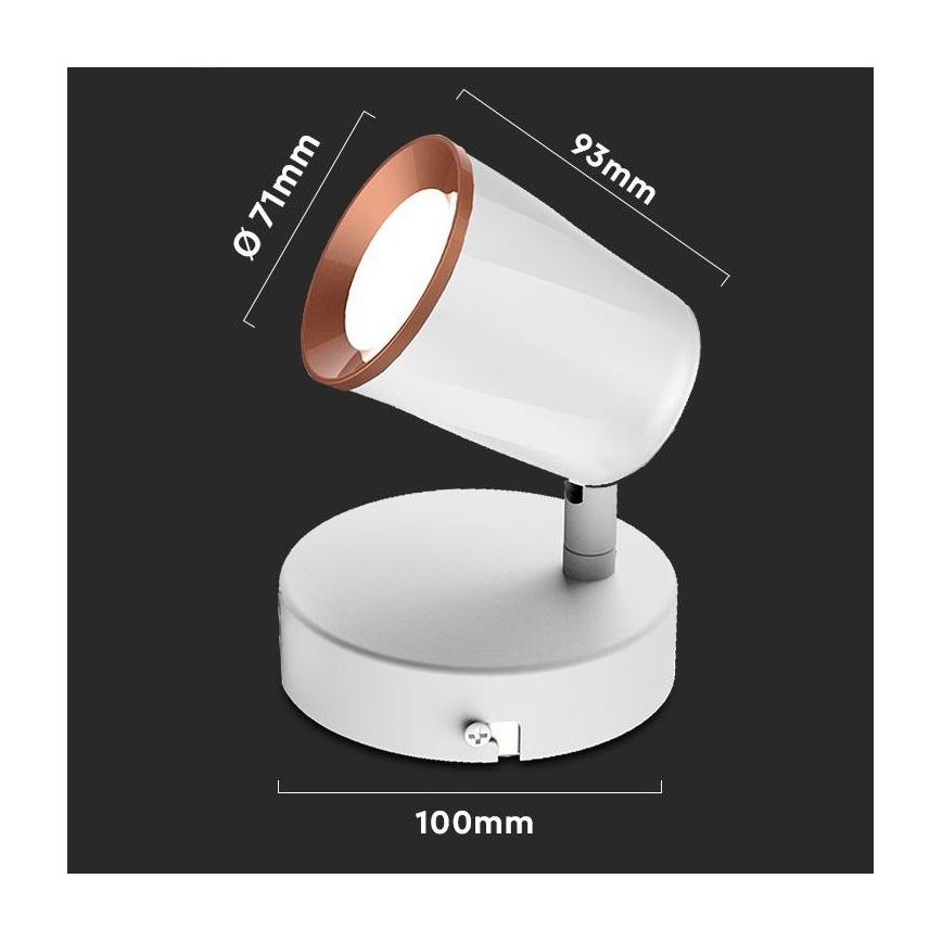 LED Sienas starmetis LED/5W/230V 4000K balts