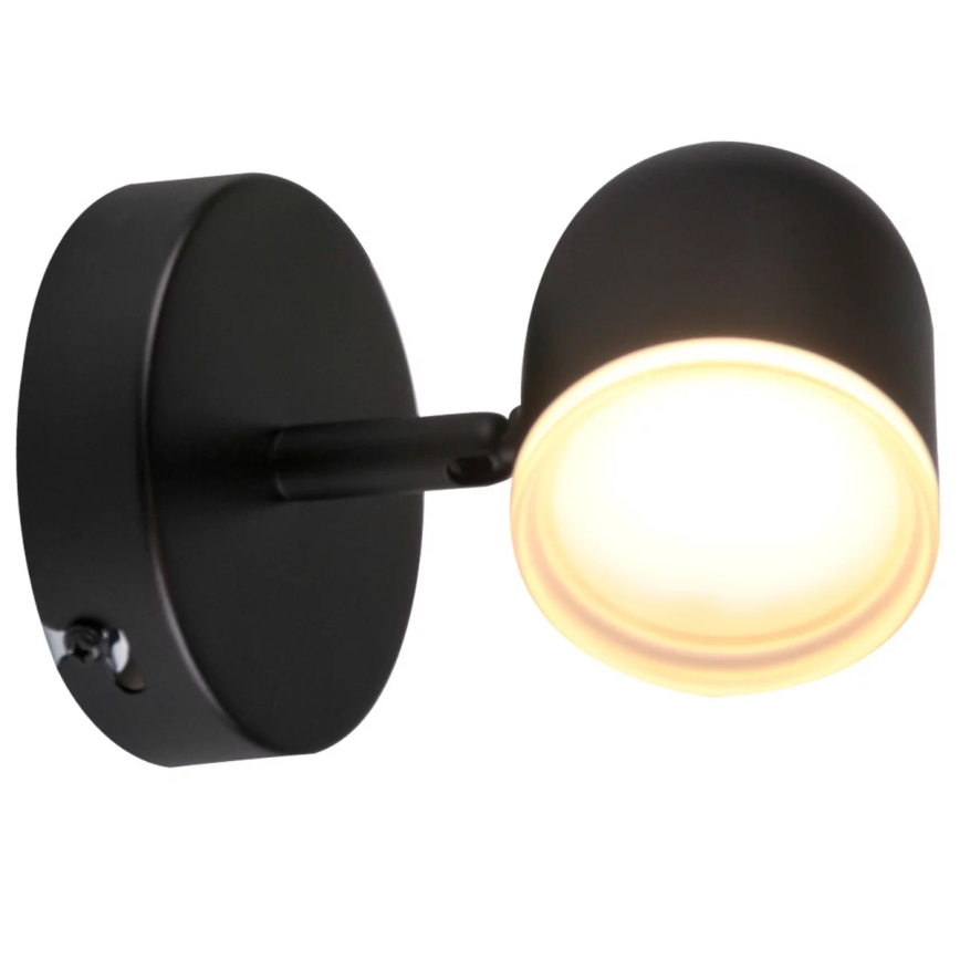 LED Sienas starmetis RAWI LED/4,2W/230V melns