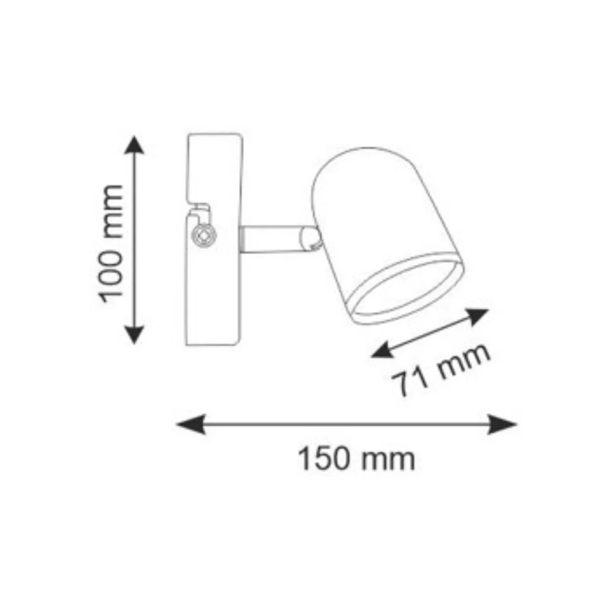 LED Sienas starmetis RAWI LED/4,2W/230V melns