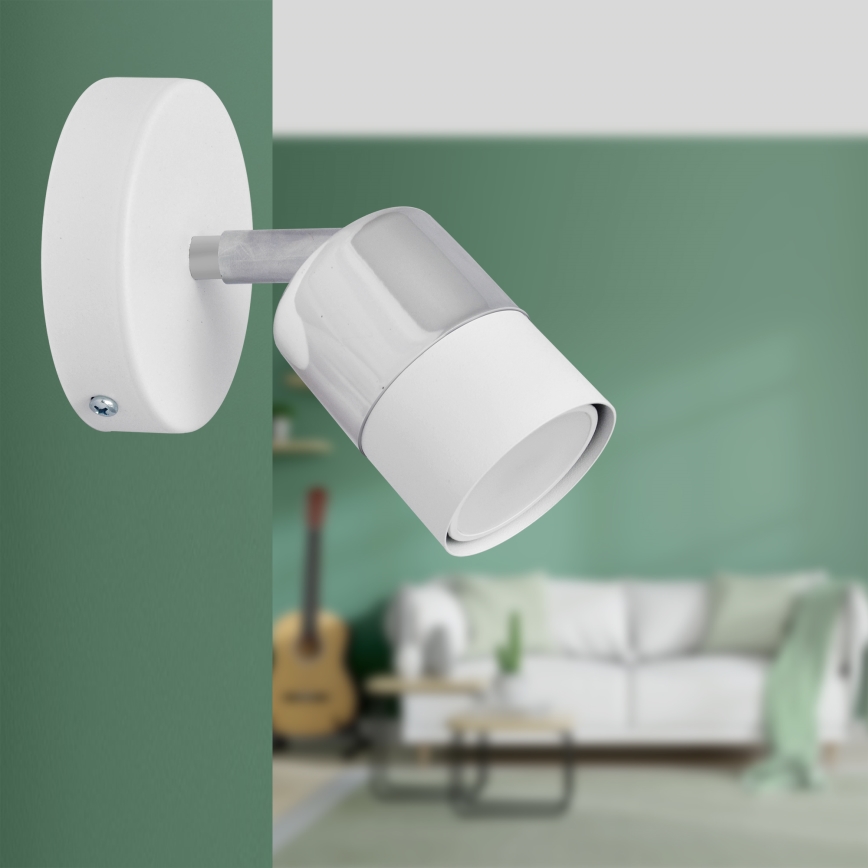 LED Sienas starmetis TUBSSON 1xGU10/4,8W/230V balta/spīdīgi hromēts