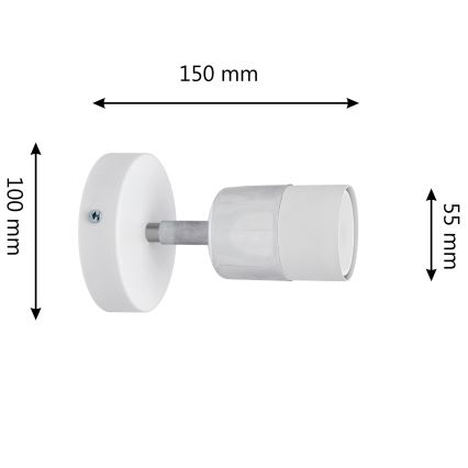 LED Sienas starmetis TUBSSON 1xGU10/4,8W/230V balta/spīdīgi hromēts