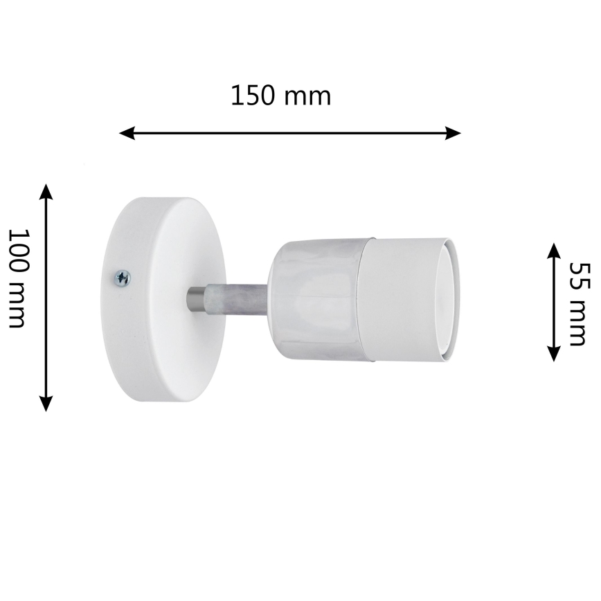 LED Sienas starmetis TUBSSON 1xGU10/4,8W/230V balta/spīdīgi hromēts