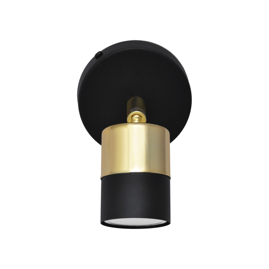 LED Sienas starmetis TUBSSON 1xGU10/4,8W/230V melna/zelta