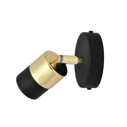 LED Sienas starmetis TUBSSON 1xGU10/4,8W/230V melna/zelta