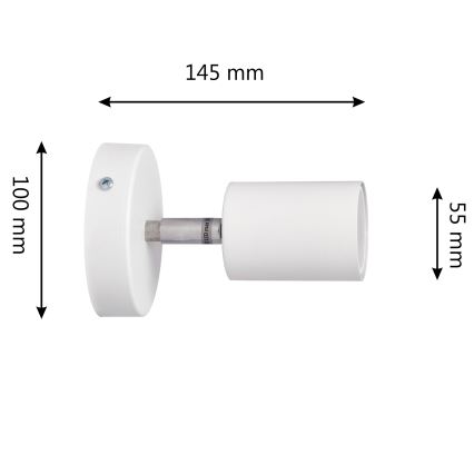LED Sienas starmetis TUNE 1xGU10/4,8W/230V balta