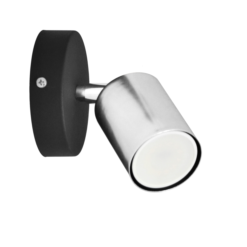 LED Sienas starmetis TUNE 1xGU10/4,8W/230V matēts hroms/melna