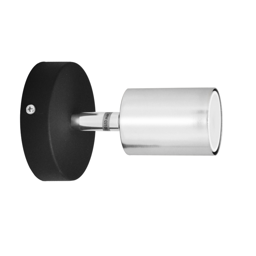 LED Sienas starmetis TUNE 1xGU10/4,8W/230V matēts hroms/melna