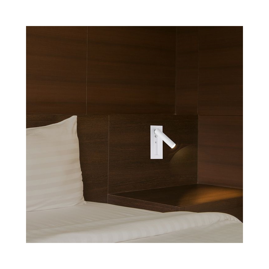 LED sienas virziena gaismeklis LED/2W/230V 3000K balts