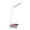 LED Skārienjūtīga aptumšojama galda lampa ar bezvadu uzlādi LED/4W/5V 3000-6500K balta