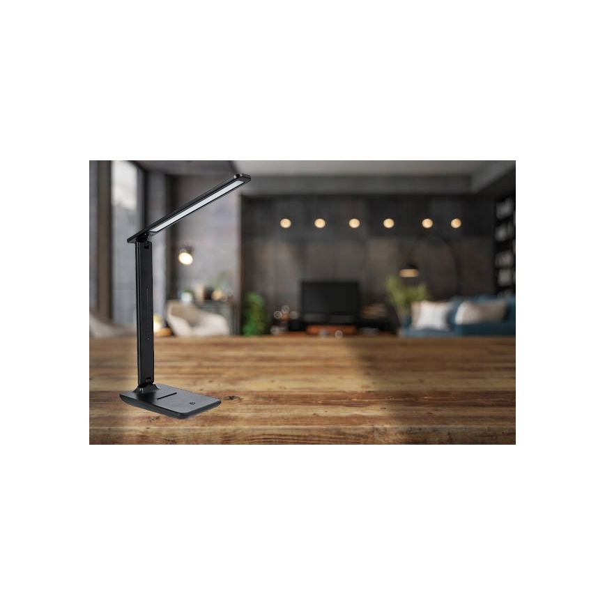 LED skārienjūtīga galda lampa ar regulējamu spilgtumu LED/6W/230V 3000/4000/6000K melna
