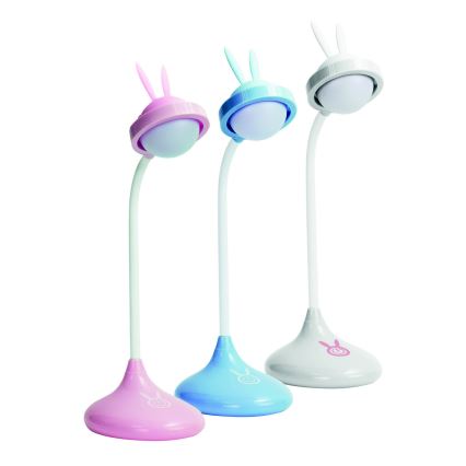 LED Skarienjūtīgā lampa bērniem RABBIT LED/0,4W/5V 3000/6500K zila + USB